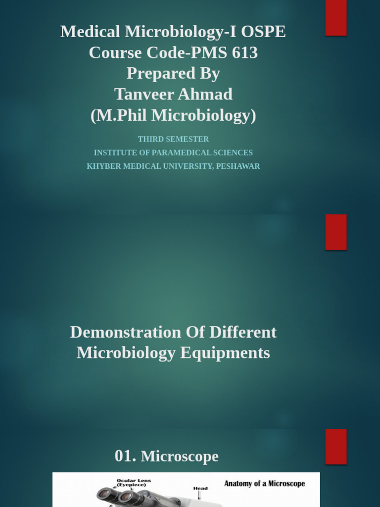 Medical Microbiology Equipment Overview | PDF | Microorganism ...