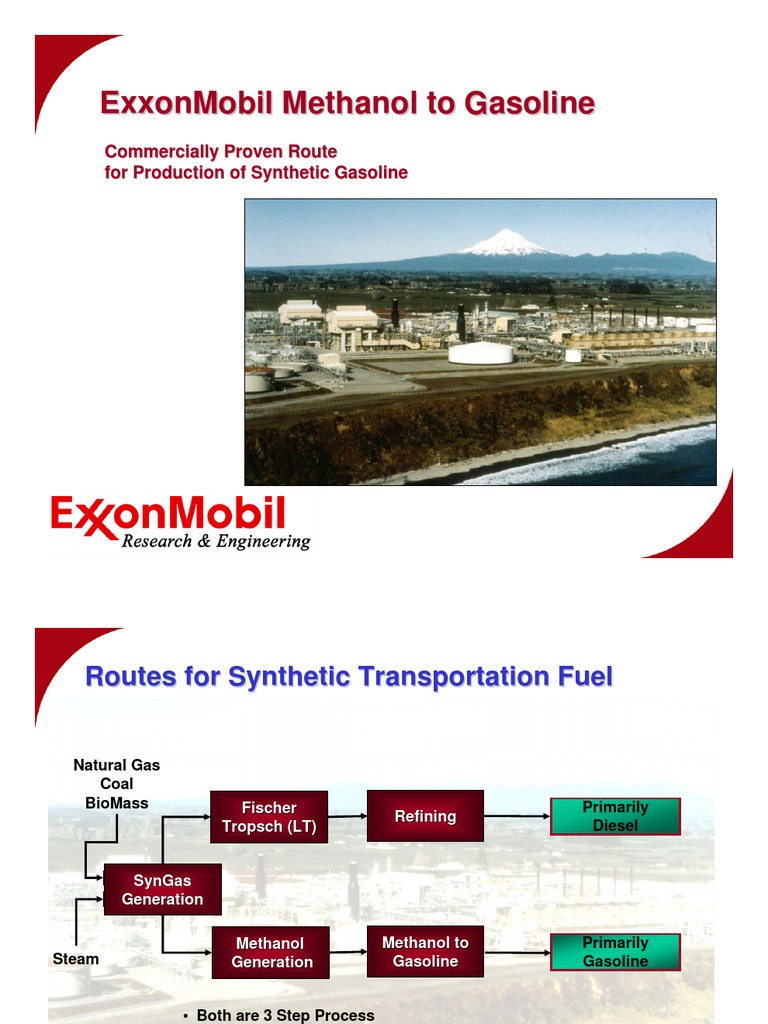 Methanol to Gasoline ExxonMobil English Methanol Gas To Liquids