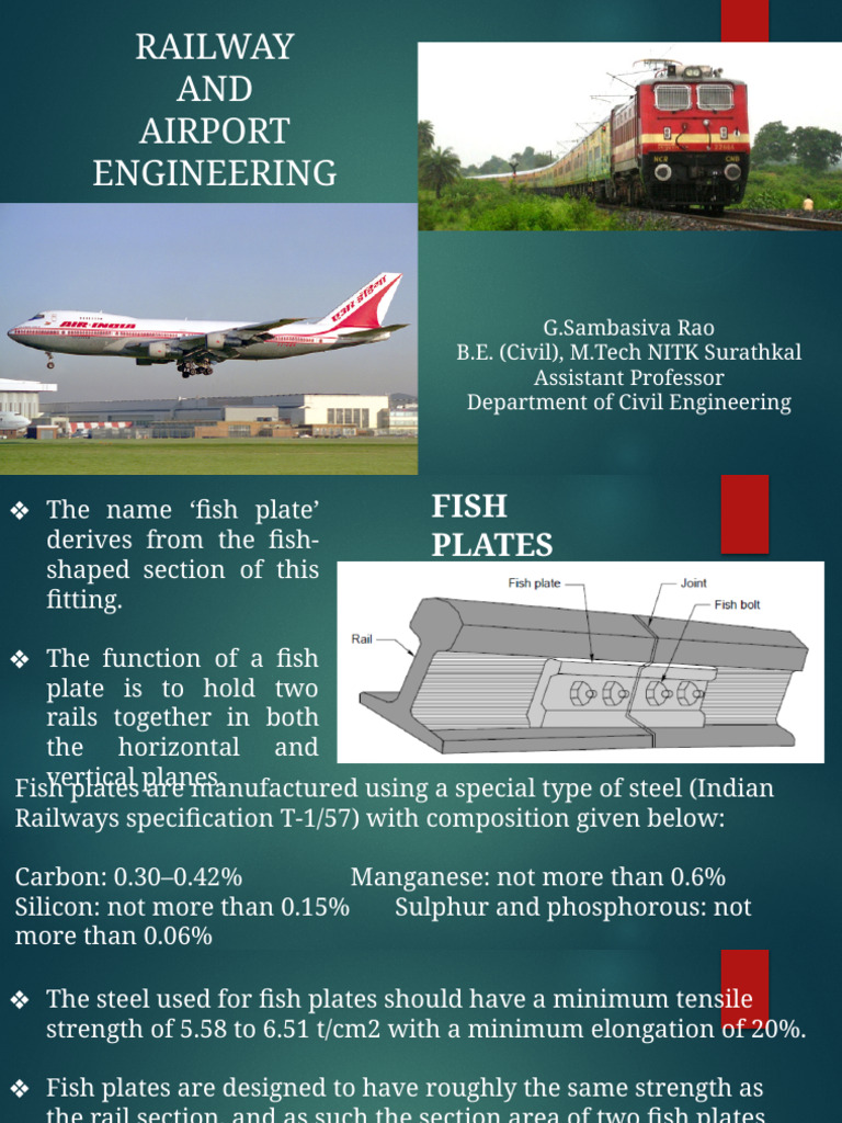 Railway Engineering: Fish Plates & Ballast | PDF | Circle | Acceleration