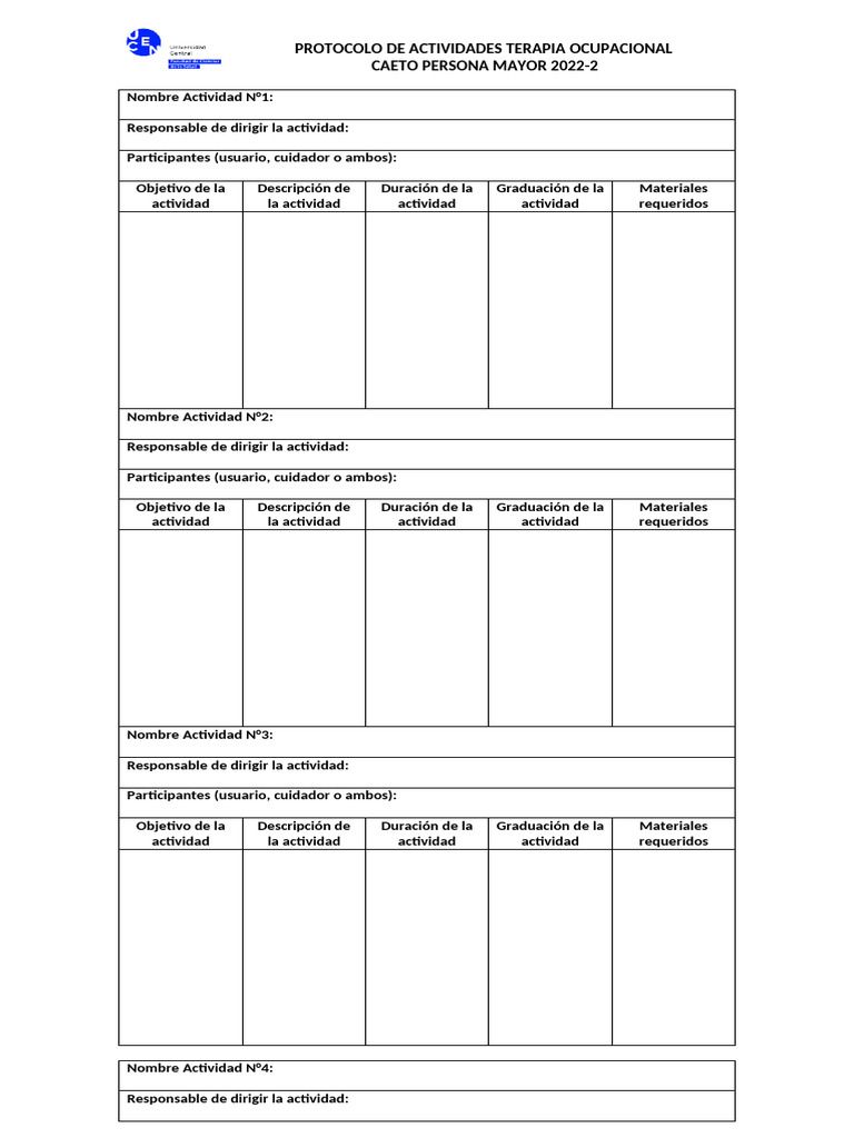 Protocolo de Actividades CAETO PM | PDF