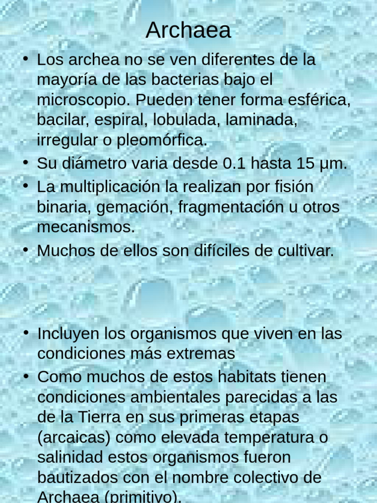 Diversidad y características de Archaea | PDF | Archaea | Bioquímica