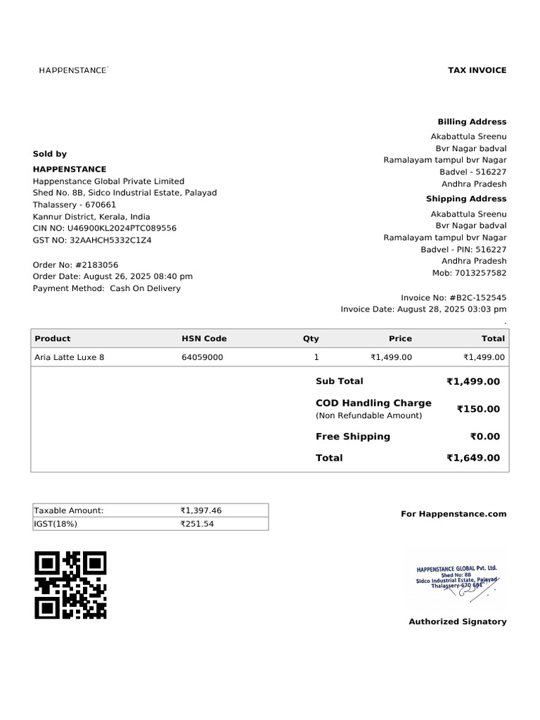 Invoice-1 250903 122827 | PDF | Trade | Sales