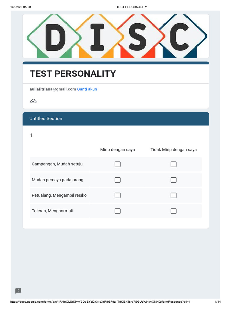 Test Personality | PDF