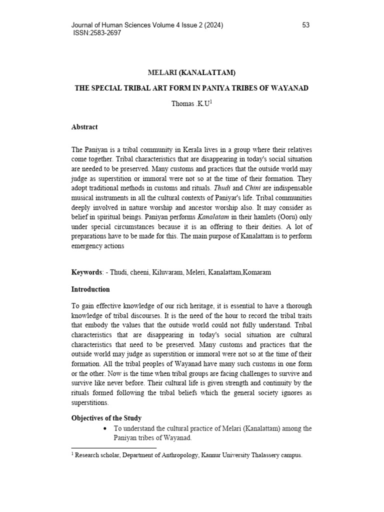 Melari: Paniyan Tribal Rituals | PDF | Deities | Ghosts