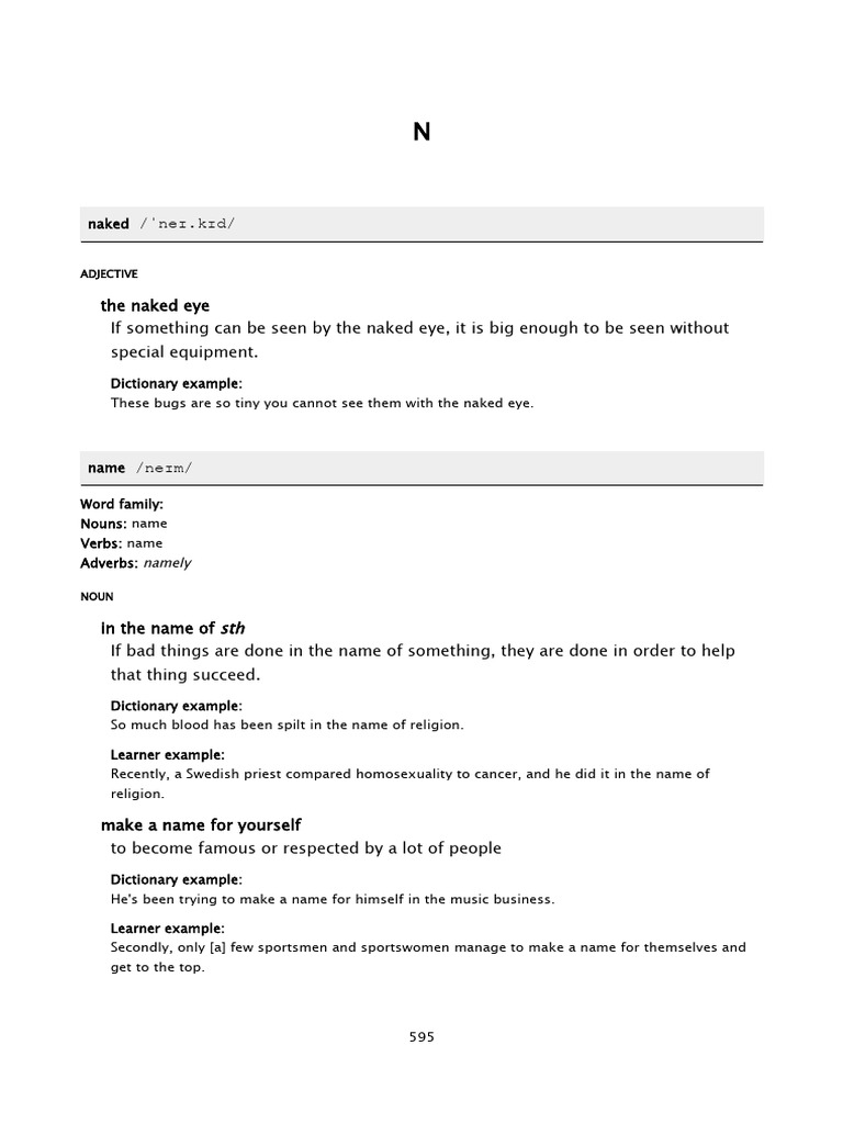 Vocabulary Definitions and Examples | PDF | Adjective | Adverb