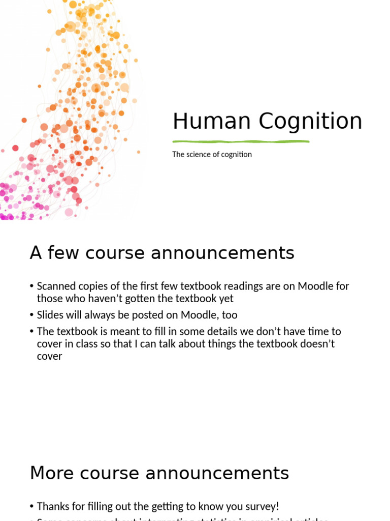 Human Cognition Lecture 2 - Science of Cognition - To Post | PDF | Mind ...