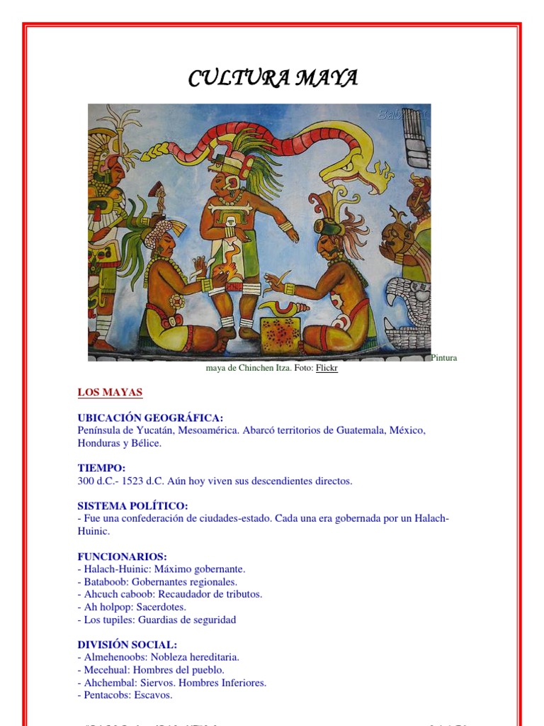 Cultura Maya Resumen