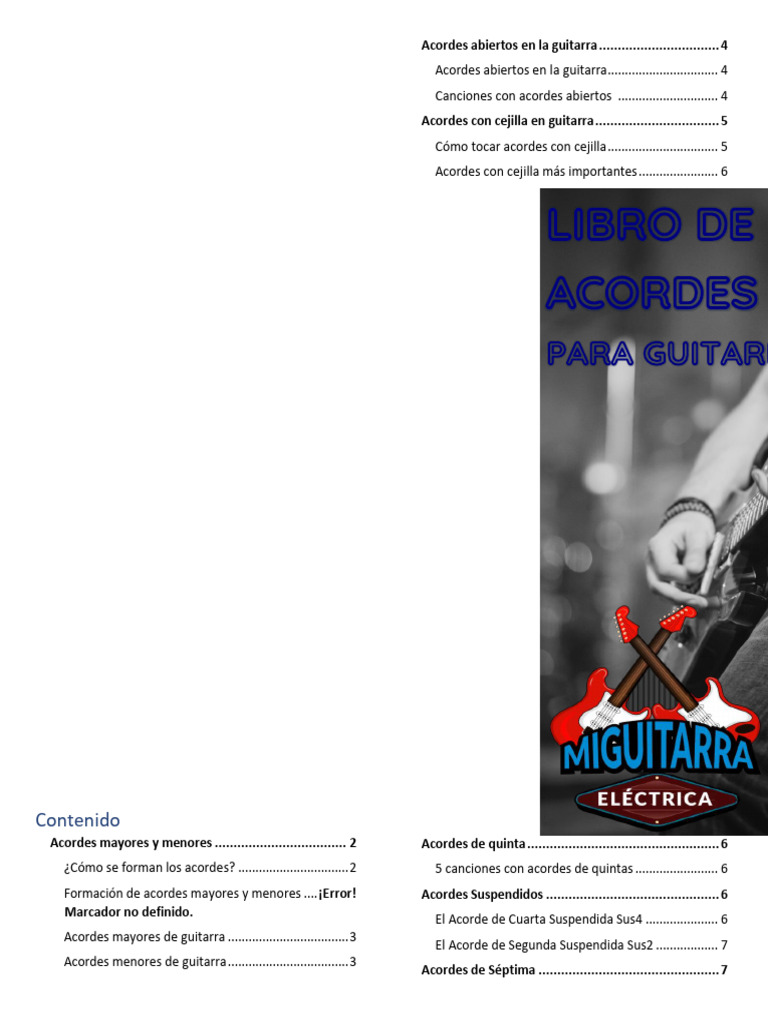 Acordes Abiertos para Guitarra PDF | PDF | Acorde (Música) | Guitarras