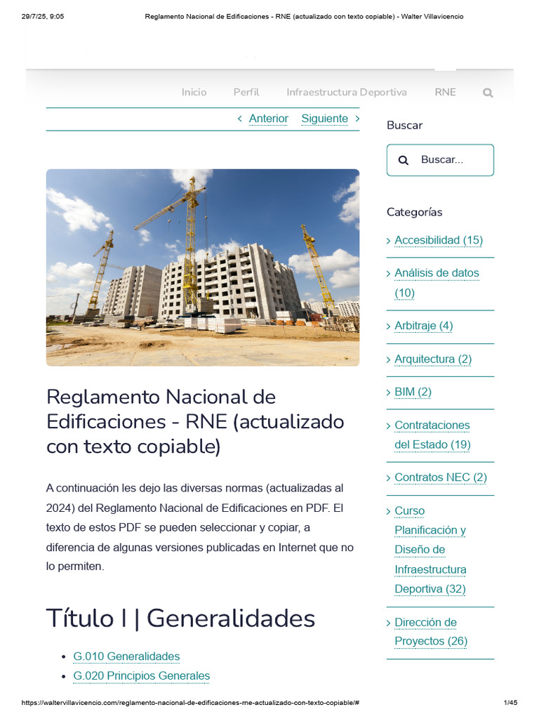RNE 2024: Reglamento Edificaciones PDF | PDF | Infraestructura | Agua