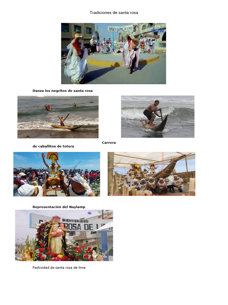 Tradiciones y Costumbres de Santa Rosa | PDF