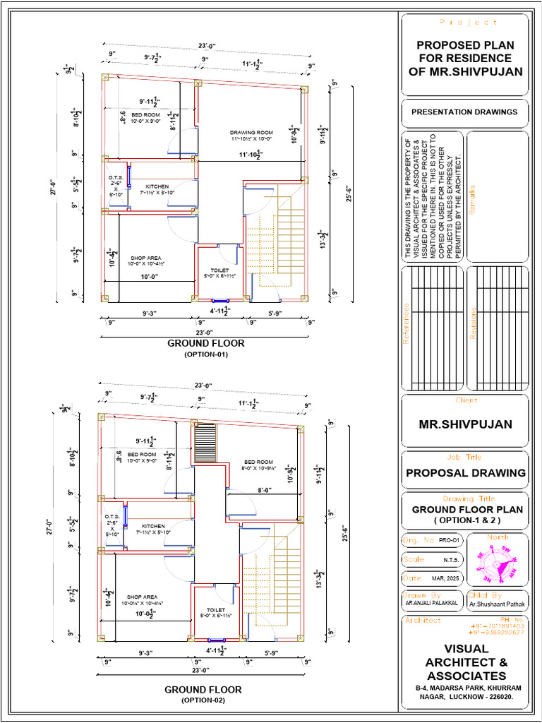 Ground Floor Plan Proposal for Residence | PDF