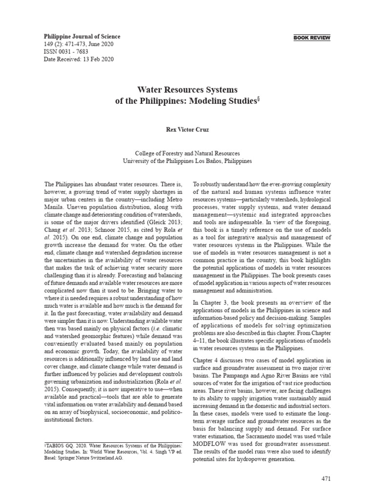 Water Resource Modeling in the Philippines | PDF | Flood | Dam