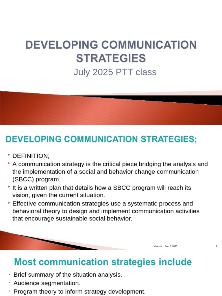 Effective Communication Strategies for SBCC | PDF | Communication ...