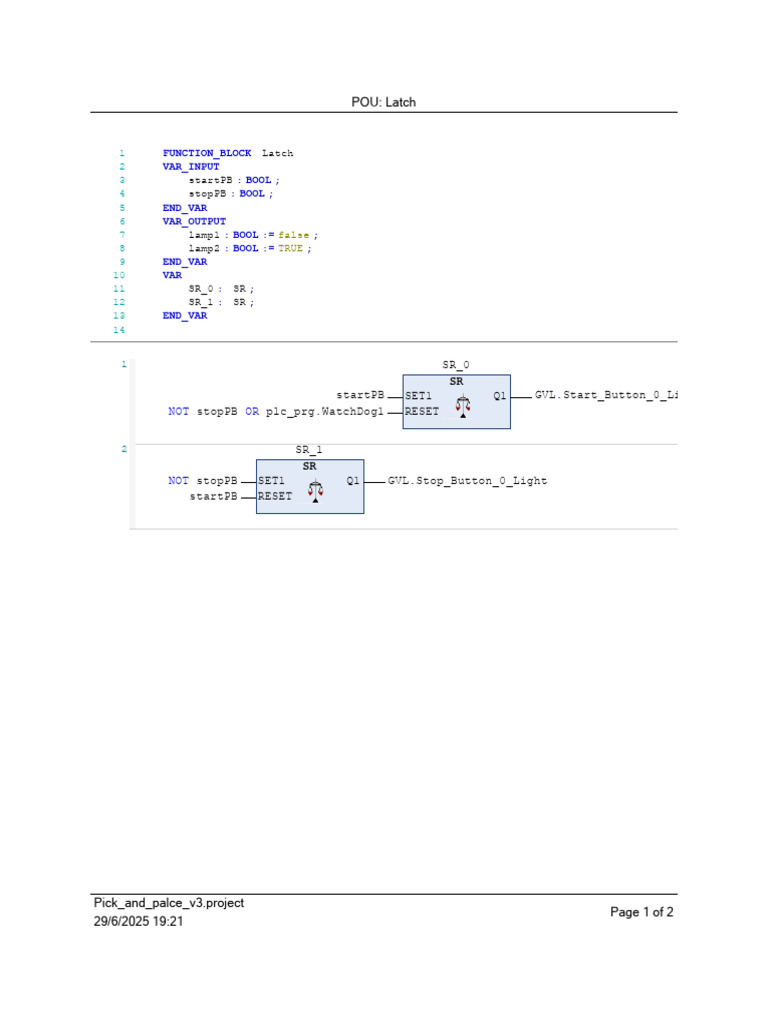 Latch Function Block Overview | PDF