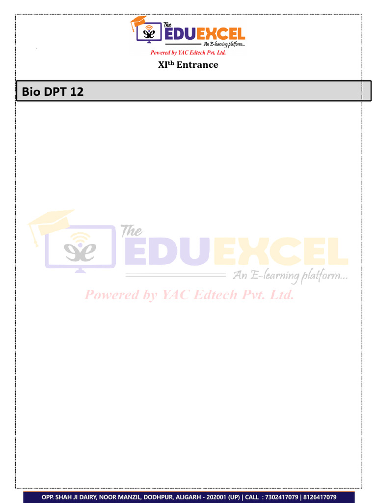 Bio DPP 12 | PDF