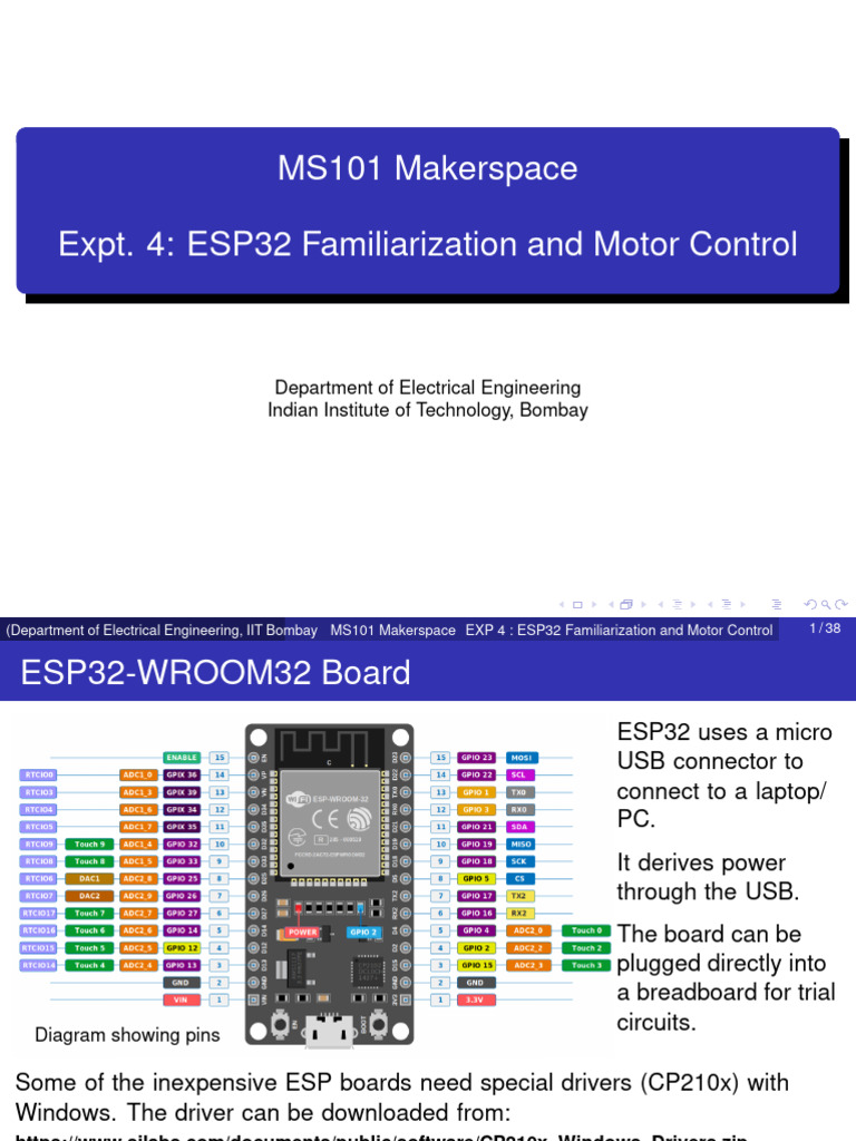 ESP32 Motor Control Lab Guide | PDF | Computer Engineering ...
