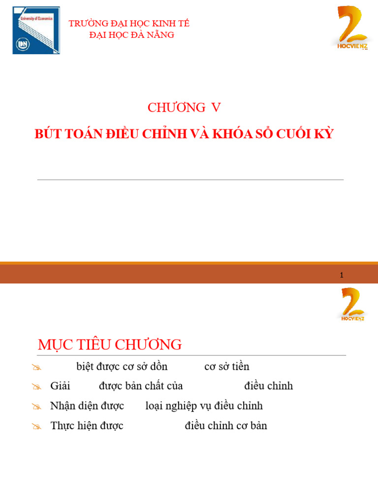Chương 4 - Bút toán điều chỉnh và bút toán khóa sổ cuối kỳ | PDF