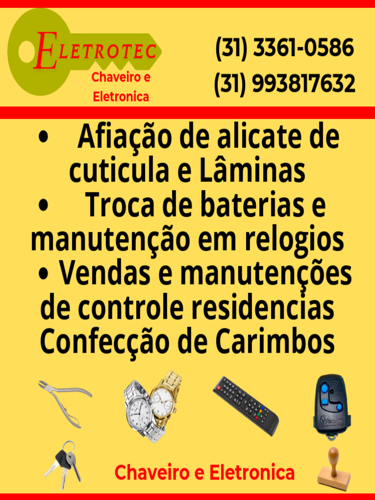 Serviços de Manutenção e Afiação ELETROTEC | PDF