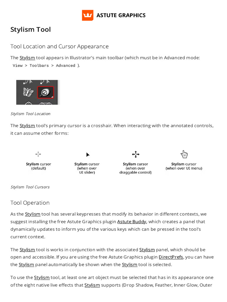 Stylism Tool: Cursor and Controls Guide | PDF | Cursor (User Interface ...