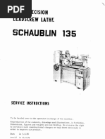 僧人圖 Schaublin 135 Lathe Service Manual | PDF | Screw | Metalworking