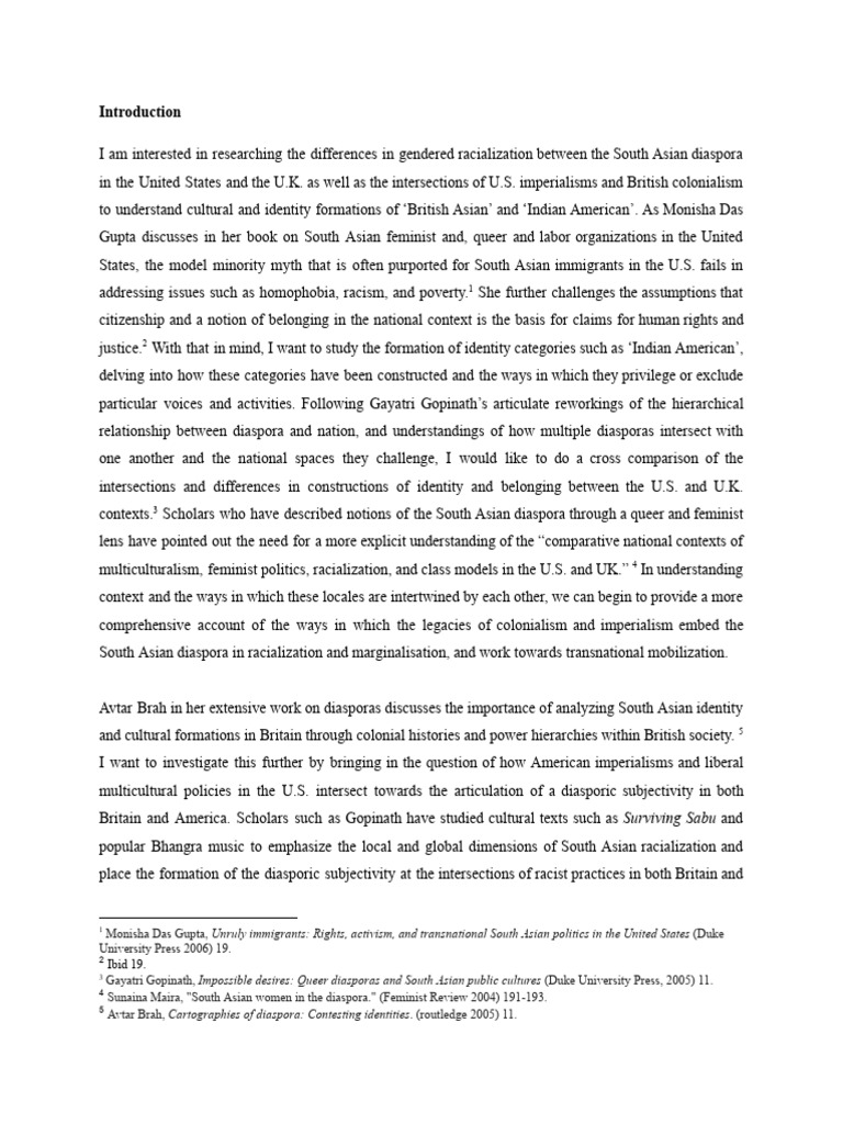 Gendered Racialization in South Asian Diaspora | PDF ...