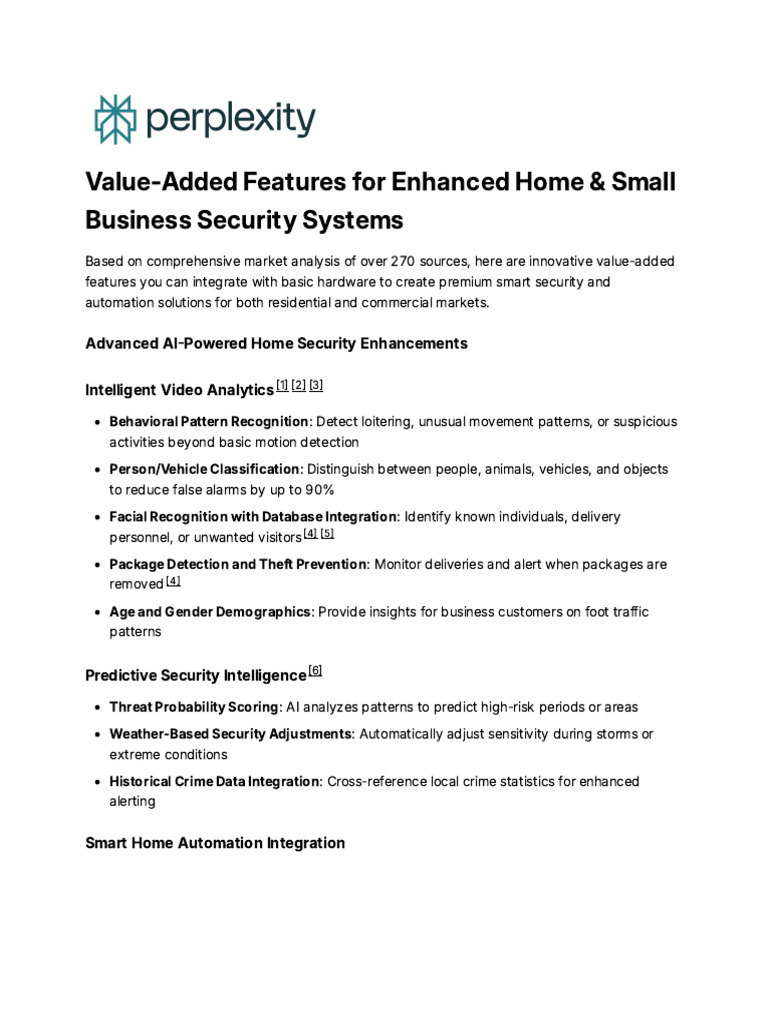 Value-Added Features For Enhanced Home & Small B | PDF | Automation ...