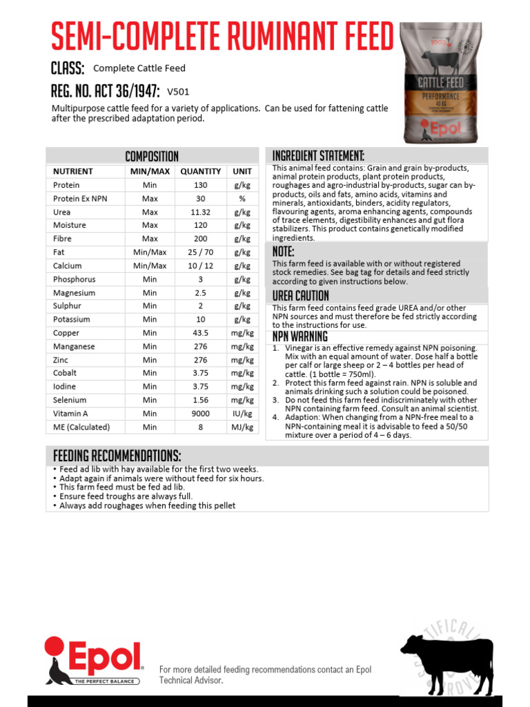 Cattle Feed Composition and Guidelines | PDF | Nutrients | Nutrition