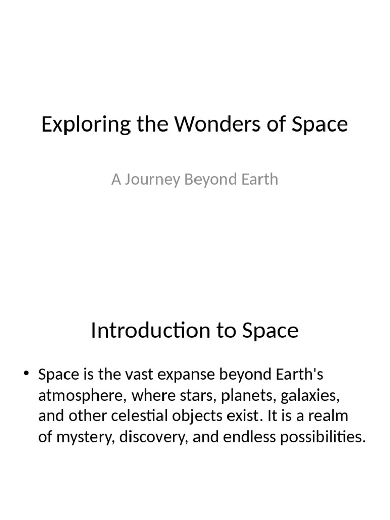 Wonders of Space Exploration Explained | PDF | Space Exploration ...