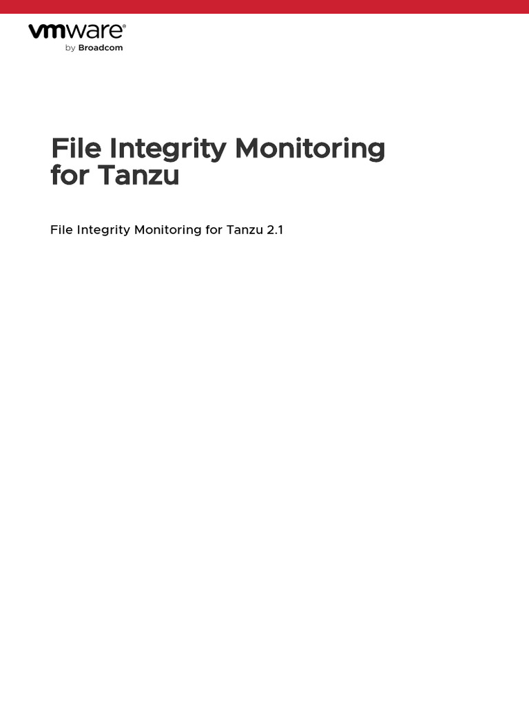 File Integrity Monitoring for Tanzu | PDF | Computer File | Central ...