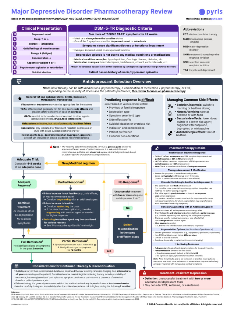 Major Depressive Disorder Treatment Guide | PDF | Major Depressive ...