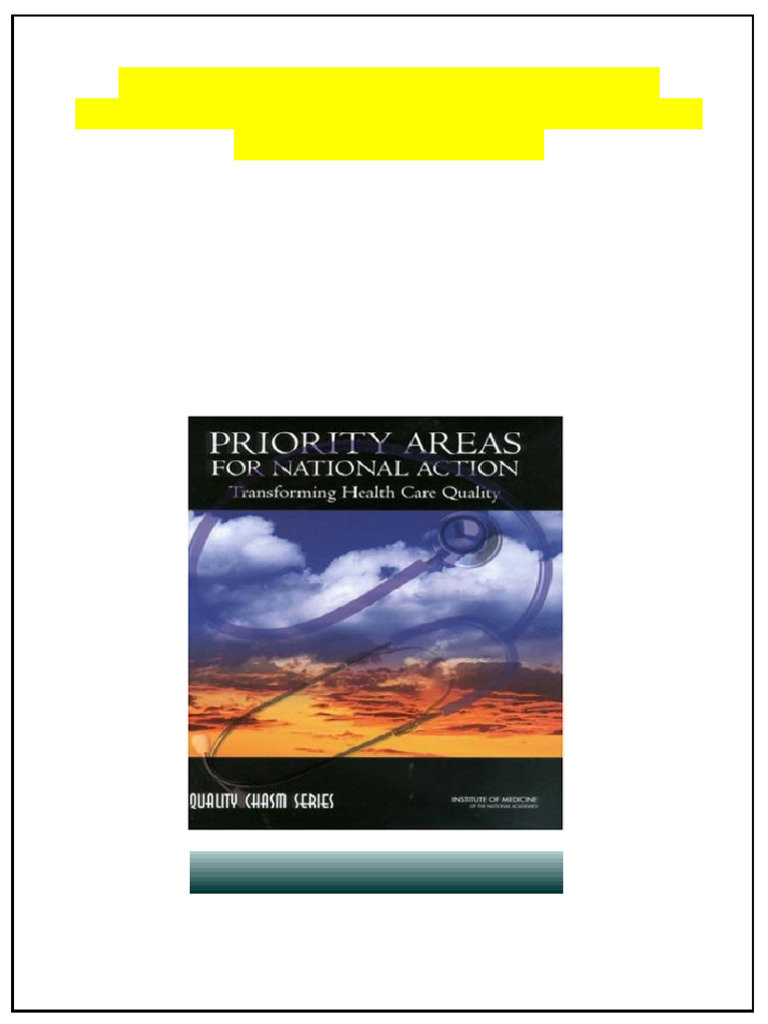 Priority Areas For National Action 1st Edition Committee On Identifying ...