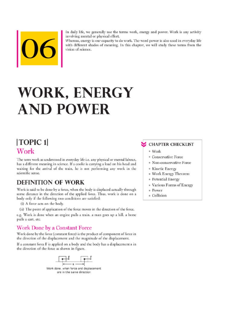 Work Energy Notes | PDF