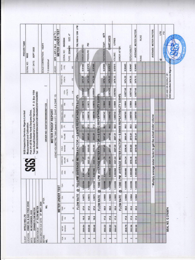 Flow Meter 1 | PDF