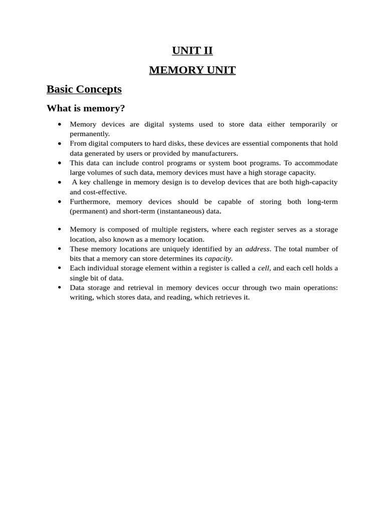 Understanding Computer Memory Types | PDF | Random Access Memory ...
