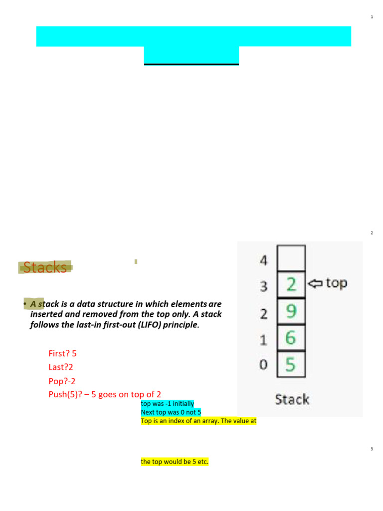 Stacks and Queues Data Structures Guide | PDF | Queue (Abstract Data ...