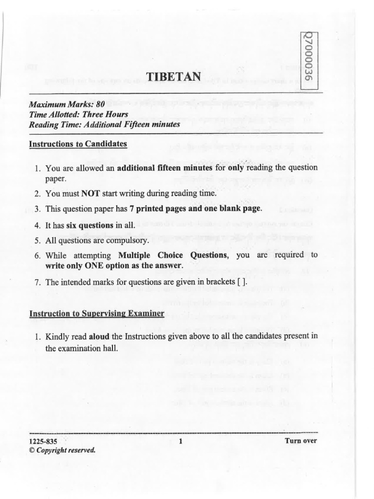 835 Tibetan | PDF