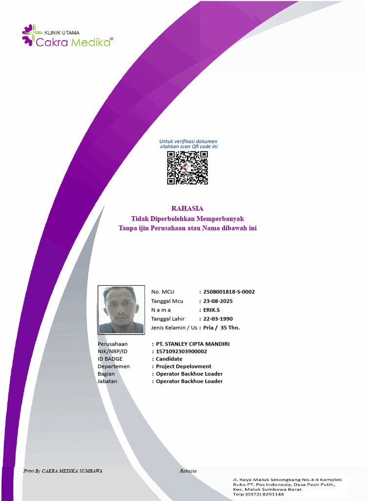 Fit With Note Sedang ERIX S S-0002 | PDF