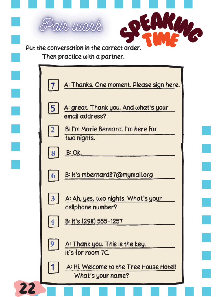 Hotel Check-In Conversation Practice | PDF
