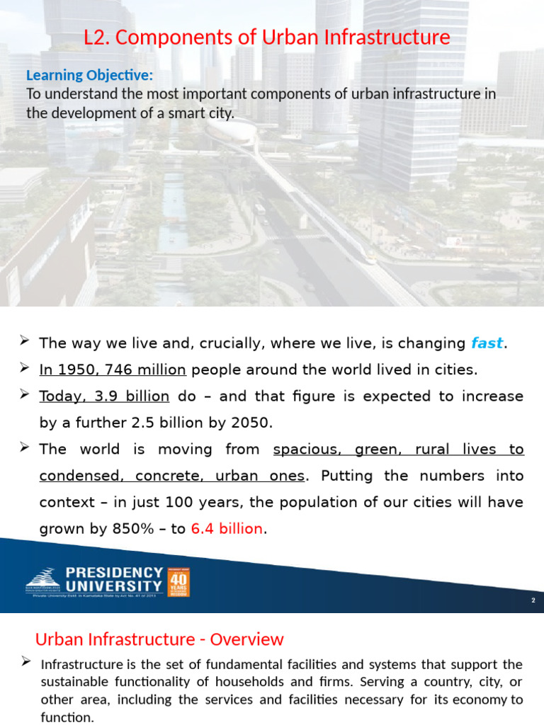 L2. Components of Urban Infrastructure | PDF | Infrastructure | City