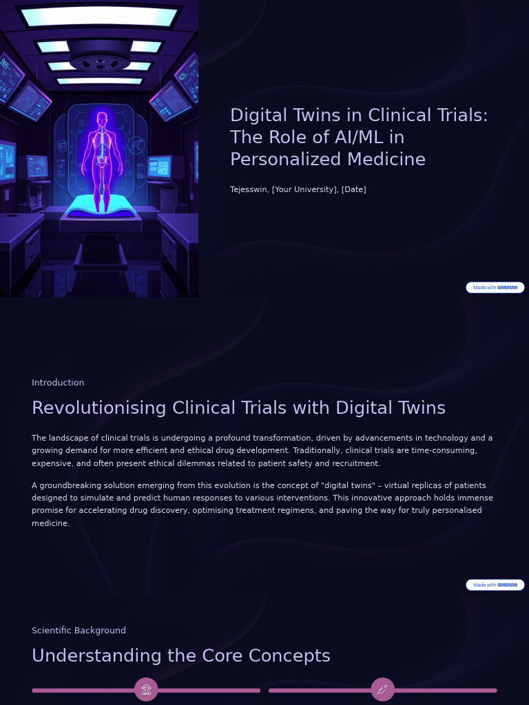 Digital Twins in Clinical Trials The Role of AIML in Personalized ...