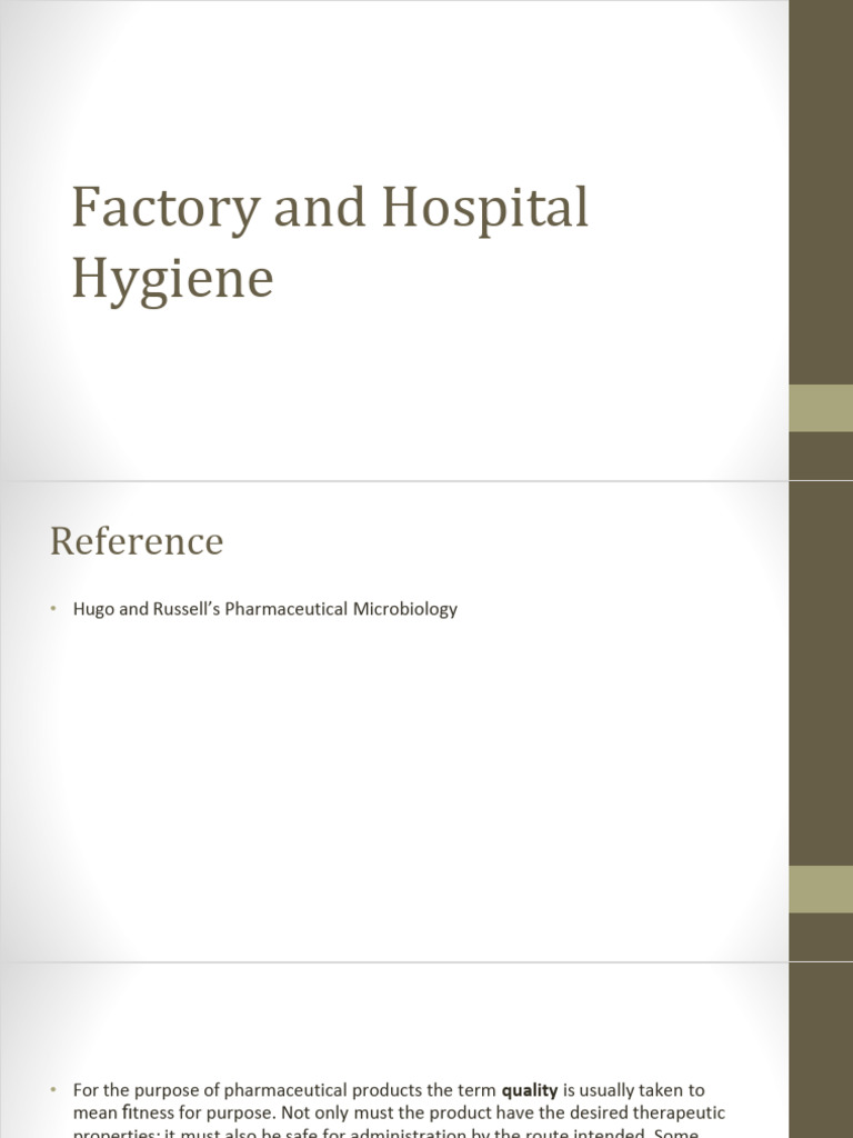 Pharmaceutical Manufacturing Hygiene Guide | PDF | Public Health ...