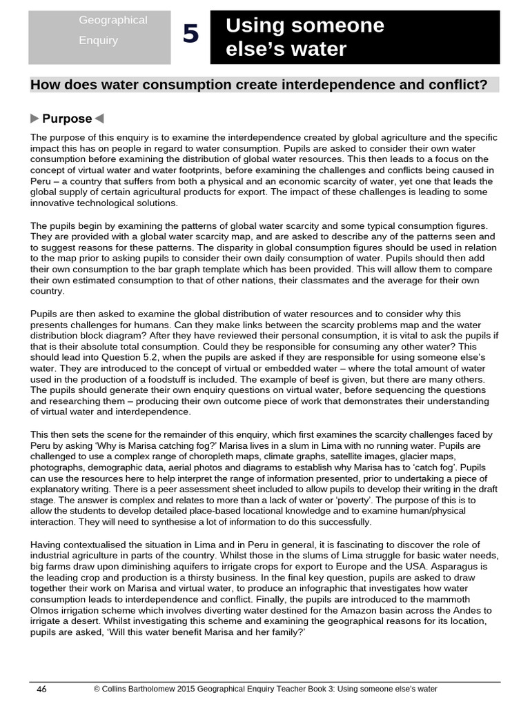 Water Scarcity and Global Interdependence | PDF | Geography | Water