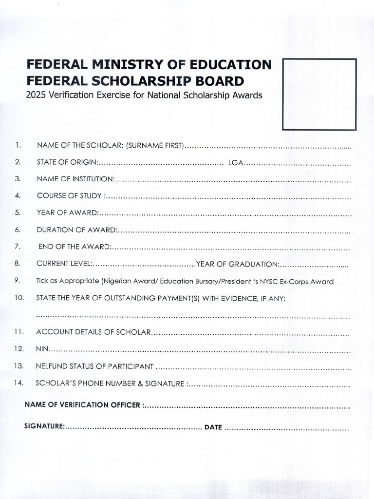2025 Verification Form - 0001 2 | PDF