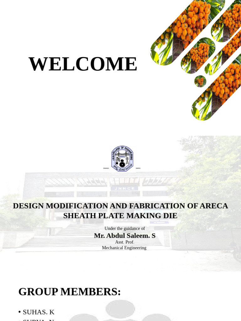 Areca Sheath Plate Die Design Project | PDF | Automation | Materials