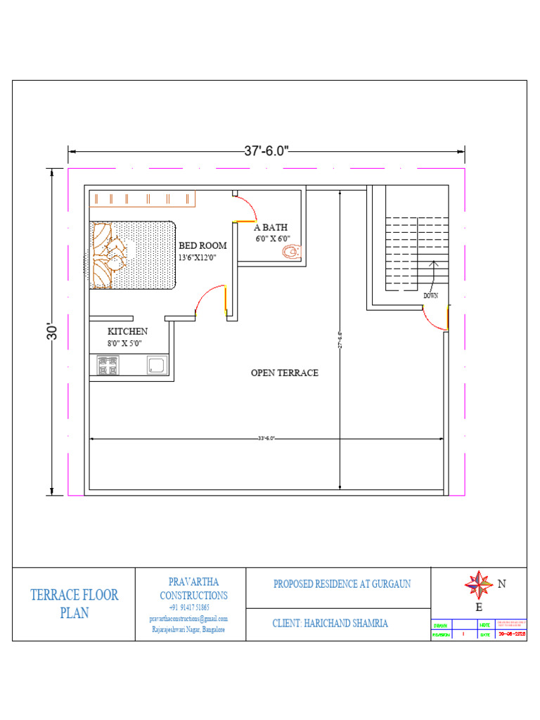 Proposed Residence Floor Plan in Gurgaun | PDF