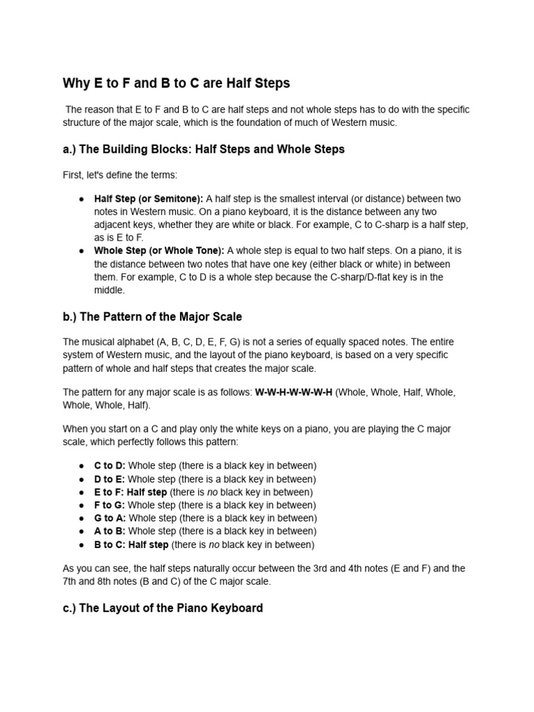 Understanding Half Steps in Music | PDF | Scale (Music) | Musicology