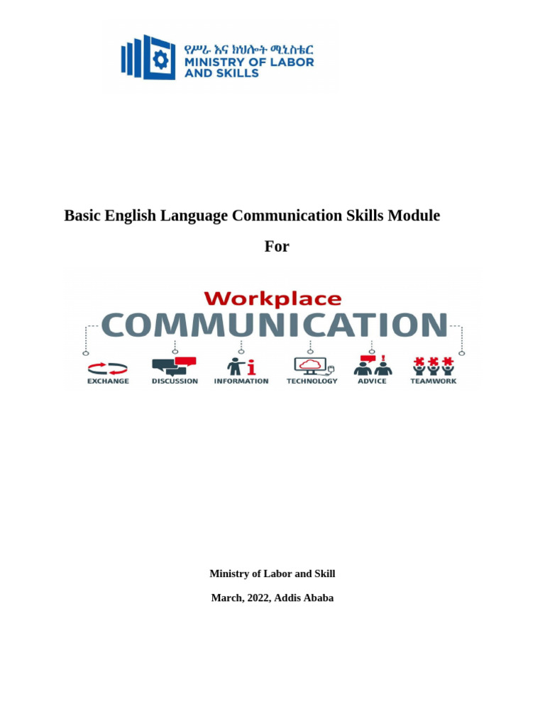 WPC English Training Module for Ethiopians | PDF | Part Of Speech | Verb