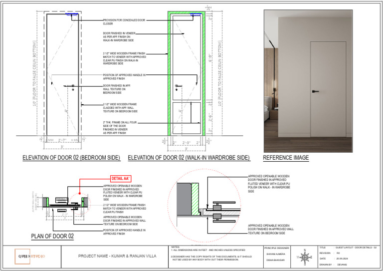 Guest Room Door Details for Villa | PDF | Architectural Elements ...