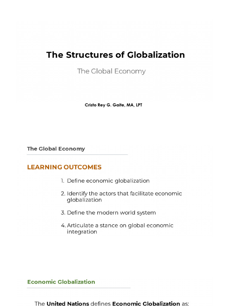 Chapter 2 The Global Economy | PDF