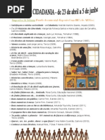 Sugestões de leitura - Semanas da Cidadania